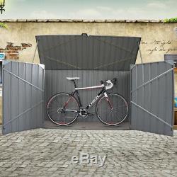 Galvanized Metal Large Storage Garden Bike Shed Unit Tools Bicycle Store UK