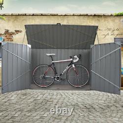 Galvanized Metal Steel Large Storage Garden Shed Bikes Unit Tools Bicycle Store 