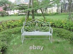 Garden Bench Seat Patio Furniture Foldable Metal Vintage Antique Outdoor
