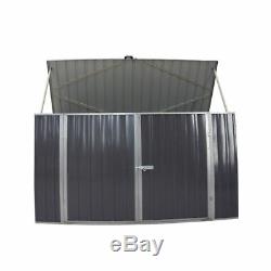 Garden Bike Shed Tool Storage Shed Unit House Galvanized Metal Steel Bicycle Box