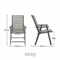 Garden Bistro Patio Furniture Folding Table Chairs Outdoor Indoor Break Tea Set