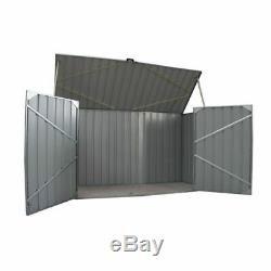 Garden Black Bike Shed Storage Metal Pent Tool Shed Home House Galvanized Steel