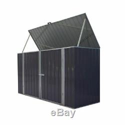 Garden Black Bike Shed Storage Metal Pent Tool Shed Home House Galvanized Steel