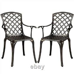 Garden Chairs Metal Bistro Chairs Set of 2 Patio Aluminum Chairs Dining Chairs