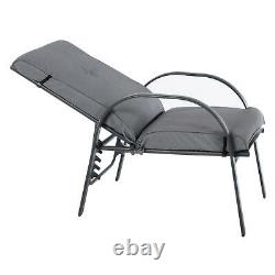 Garden Dining Set Grey Cadiz 11pc Metal Patio Furniture Table 6 Chairs Parasol