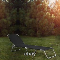 Garden Folding Chair Sun Lounger Bed Outdoor Recliner Seat Beach Camping Patio
