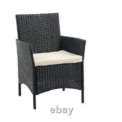 Garden Furniture Outdoor Rattan Furniture Patio Wicker Chairs Table Set 3 PC NEW
