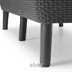 Garden Furniture Salemo 3-Seater Sofa, Garden Metal look Dining Table