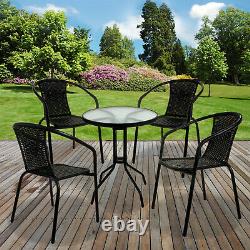 Garden Furniture Sets Outdoor Patio Seats Glass Tables & Wicker Chairs Parasol