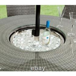 Garden Furniture Table Bar Rattan Wicker 6 Seater Parasol Ice Bucket RRP £1500