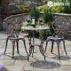 Garden Gear Bench Or Bistro Set Provence Rose Steel Metal Outdoor Patio Chairs