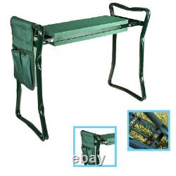 Garden Kneeler 2-in-1 Folding Gardening Padded Seat and Kneeling Tool Bag UKDC