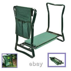 Garden Kneeler 2-in-1 Folding Gardening Padded Seat and Kneeling Tool Bag UKDC