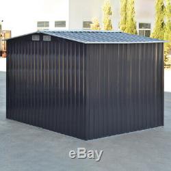 Garden Metal Shed House 6x4, 8x4, 8x6ft, 10x8ft Steel Shed Galvanized Frame Base