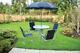 Garden Patio Furniture Set 4 Seater Dining Set Parasol Glass Table And Chairs Uk