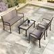 Garden & Patio Furniture Set Glass Table And Chair Set Outdoor/indoor Dining Set