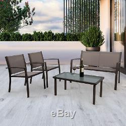 Garden & Patio Furniture Set Glass Table and Chair Set Outdoor/Indoor Dining Set