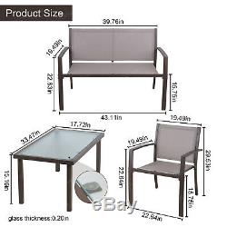 Garden & Patio Furniture Set Glass Table and Chair Set Outdoor/Indoor Dining Set