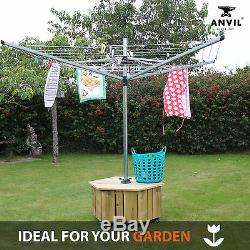 Garden Rotary Clothes Washing Line Base No Screw Metal Ground Spike Soil Spear