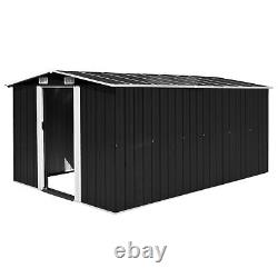 Garden Shed 257x398x178 Metal Anthracite J7N9