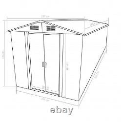 Garden Shed 257x398x178 Metal Anthracite J7N9