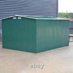 Garden Shed Metal Apex/Pent Roof Outdoor Storage House Tool Box With Foundation