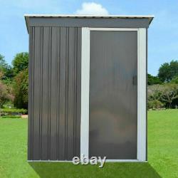 Garden Shed Metal Apex Roof Outdoor Storage Tool Organizer Heavy Duty Store Shed