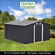 Garden Shed Metal Storage Grey Garden Universe 10'x12' Inc Base Frame Gs10-12an