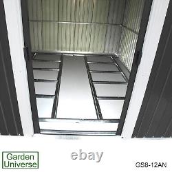 Garden Shed Metal Storage Grey Garden Universe 8'x12' Inc Base Frame GS8-12AN