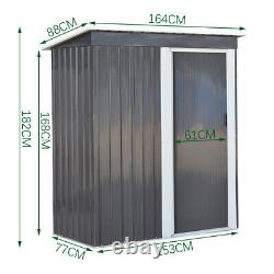 Garden Shed Sliding Door Outdoor Tools Box Storage House Small Container Metal