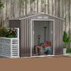 Garden Shed Storage Unit With Locking Door Floor Foundation Air Vent