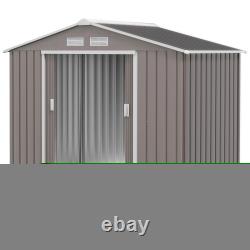 Garden Shed Storage Unit with Locking Door Floor Foundation Air Vent