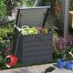 Garden Storage Outdoor Box Metal Utility Chest Cushion Shed Lid Container Tool