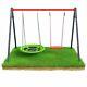 Garden Swings Set Steel Frame Outdoor Playset Children Swings Playground