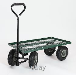 Garden TROLLEY Utility Cart Heavy Duty Trailer Wagon inc Removable/Folding Sides