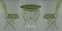 Garden Table With 2 Chairs/Sitzpaar for the Garden from Metal Green 122.300G