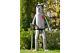Garden Tin Man Metal Sculptures Silver Standing Indoor Outdoor Statue Figurine
