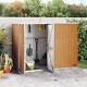 Garden Tool Shed Brown 225x89x161 Galvanised Steel K3e0