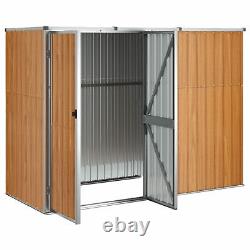 Garden Tool Shed Brown 225x89x161 Galvanised Steel K3E0