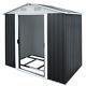 Garden Tool Shed Metal Outdoor Storage House Store Galvanized Steel Apex Base