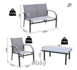 Garden furniture- Grey, Sofia steel lounge set brand new