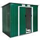 Garden Storage Shed Metal Pent Tool Shed House Galvanized Steel + Foundation