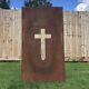 Garden Wall Panel Rustic Decoration Rusty Metal Ornament Feature Lawn Sign Decor