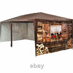 Gazebo 3x6m Party Tent Rustic Wooden Hut Design Festivals Beer Garden Camping