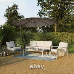 GoodHome Moorea Steel grey 5 Seater Coffee set- Garden Furniture 1059