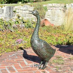 Goose 66cm Bronze Metal Garden Ornament