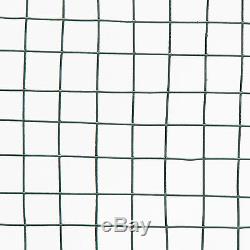 Green PVC Coated Chicken Wire Mesh 30M Fencing Garden Barrier Metal Fence