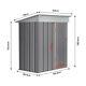 Grey Garden Outdoor Metal Tool Storageshed Backyard Lawn For Firewood Bicycle