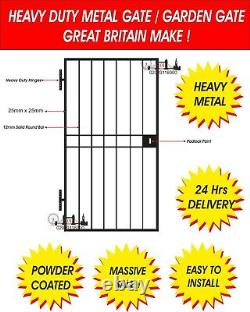 HEAVY DUTY STEEL SECURITY DOOR. METAL GARDEN GATE / WROUGHT IRON GATE- 25mmx25mm