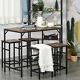 Homcom Industrial Rectangular Dining Table Set With 4 Stools For Dining Room